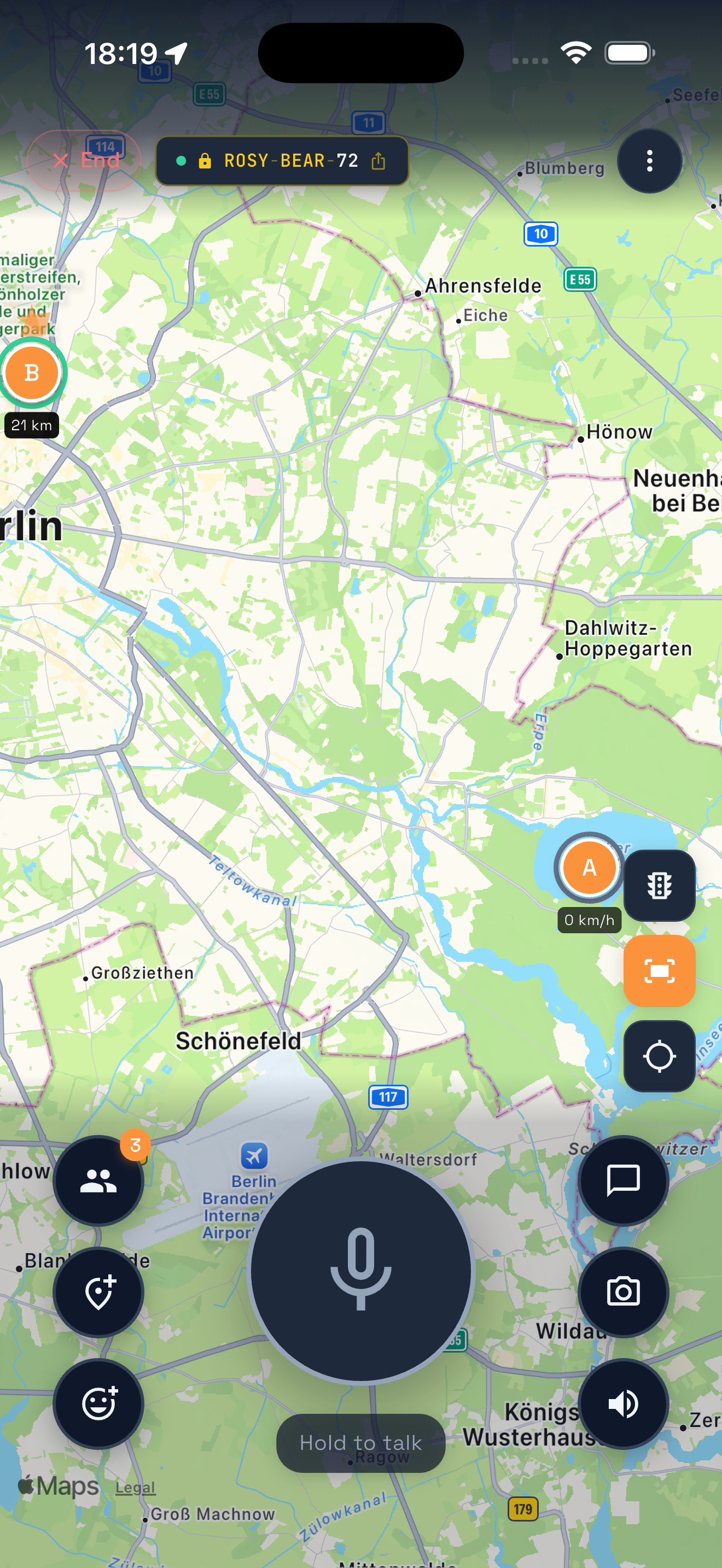 Live Map - See your entire convoy in real-time
